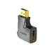 Adaptor video Vention, HDMI(T) la HDMI(M), rezolutie maxima 4K la 60Hz, conectori auriti, unghi 90 grade, invelis PVC, adaptor vertical, negru, AIPB0 (timbru verde 0.03lei) - 6922794747913 
