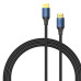 Cablu video Vention, HDMI(T) la HDMI(T), 1.5m, rezolutie maxima 8K la 60Hz/4K la 120Hz, conectori auriti, cupru/argint, bumbac braided, albastru, ALGLG (timbru verde 0.18lei) - 6922794765245 