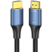 Cablu video Vention, HDMI(T) la HDMI(T), 2m, rezolutie maxima 8K la 60Hz/4K la 120Hz, conectori auriti, cupru/argint, bumbac braided, albastru, ALGLH (timbru verde 0.18lei) - 6922794765252 