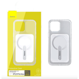 HUSA SMARTPHONE Baseus Magnetic, pentru Iphone 13 Pro, material TPU, suporta incarcare magnetica, contine suport de telefon tip bracket cu pliere 90 grade si rotire 360 grade, transparent ARCX000102 