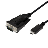 CABLU USB LOGILINK adaptor, USB 2.0 Type-C (T) la Serial DB9M (9-pin)(RS232)(T), 1.2m, negru, AU0051 (timbru verde 0.08 lei) 