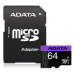 Card Memorie MicroSDXC ADATA Premier 64GB UHS-I Clasa 10 + Adaptor SD AUSDX64GUICL10-RA1