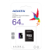 Card Memorie MicroSDXC ADATA Premier 64GB UHS-I Clasa 10 + Adaptor SD AUSDX64GUICL10-RA1
