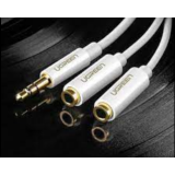 CABLU audio Ugreen, AV134 stereo 3.5 mm jack (T) la 2 x 3.5 mm jack (M), 0.25 m, conectori auriti, alb 10739 (timbru verde 0.18 lei) - 6957303817399 CABLU audio Ugreen, AV134 stereo 3.5 mm jack (T) la 2 x 3.5 mm jack (M), 0.25 m, conectori auriti, alb 10739 (timbru verde 0.18 lei) - 6957303817399