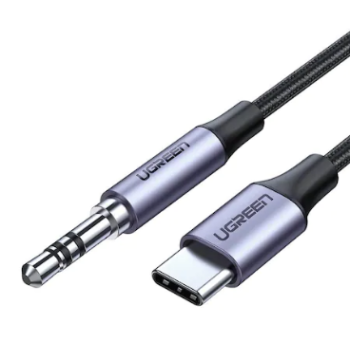 CABLU ADAPTOR Ugreen, AV143, USB Type-C(T) to Jack 3.5mm(T),nu are chip DAC, lungime 1m, gri 30633 (timbru verde 0.08 lei) - 6957303836338 