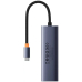 HUB USB Baseus UltraJoy 4 in 1, input USB Type-C, output 4 x USB 3.0, gri B0005280A813-03 (timbru verde 0.18 lei) - 6932172630829 