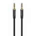 Cablu audio Vention, Jack 3.5mm (T) la Jack 3.5mm (T), 1m, conectori auriti, braided BBC si TPE, negru, BAWBF (timbru verde 0.03 lei) - 6922794765900 