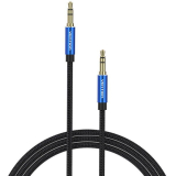 Cablu audio Vention, Jack 3.5mm (T) la Jack 3.5mm (T), 1.5m, conectori auriti, braided BBC, albastru, BAWLG (timbru verde 0.18 lei) - 6922794765979 