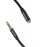 Cablu audio Vention, Jack 3.5mm (T) la Jack 3.5mm (M), 3m, conectori auriti, braided BBC, negru, BHCBI (timbru verde 0.18 lei) - 6922794765696 
