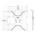 SUPORT de perete LOGILINK, pt 1 TV/monitor plat, diag. max 42 inch, fix, max 25 Kg, BP0004 