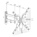 SUPORT de perete LOGILINK, pt 1 TV/monitor, diag. max 55 inch, inclinare, pivotare, rotire, orizontala, max 30 Kg, BP0016 