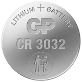 Baterie GP Batteries, butoni (CR3032) 3V lithium, blister 1 buc. GPCR3032E-2CPU1 GPPBL3032001 (timbru verde 0.01 lei) 