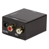 CONVERTOR audio LOGILINK, intrare: 1 x Toslink, 1 x Coaxial, iesire: 2 x RCA, 24-bit, 96KHz, alimentator extern 5V / 1A, black, CA0100 (timbru verde 0.18 lei) 