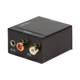 CONVERTOR audio LOGILINK, intrare: 1 x Toslink, 1 x Coaxial, iesire: 2 x RCA, 1 x 3.5mm jack, 24-bit, 96KHz, alimentator extern 5V / 1A, black, CA0101 (timbru verde 0.18 lei) 