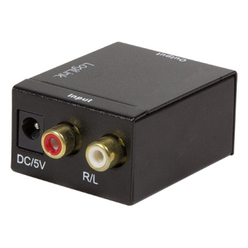 CONVERTOR audio LOGILINK, intrare: 2 x RCA, iesire: 1 x Toslink, 1 x Coaxial, 48KHz, alimentator extern 5V / 1A, black, CA0102 (timbru verde 0.18 lei) 