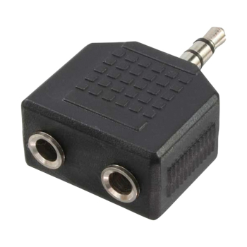 ADAPTOR audio LOGILINK 3.5mm stereo 3p. (t) la 2 x 3.5 stereo (m), Logilink CA1002 (timbru verde 0.08 lei)