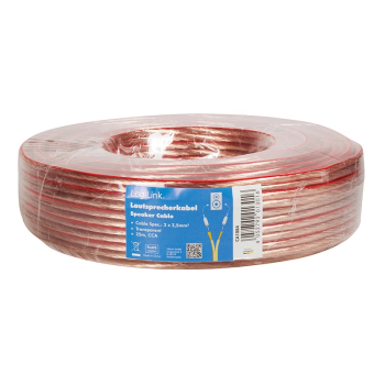 ROLA cablu audio LOGILINK, conductor din CCA, 2*2.5mm2, 25m, transparent, CA1084 ROLA cablu audio LOGILINK, conductor din CCA, 2*2.5mm2, 25m, transparent, CA1084
