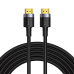 CABLU video Baseus Cafule, HDMI (T) la HDMI (T), rezolutie maxima 4K UHD (3840 x 2160) la 60 Hz, conectori auriti, 5m, negru CADKLF-H01 (timbru verde 0.8 lei) - 6953156218215 