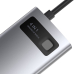 DOCKING Station Baseus Metal Gleam, conectare PC USB Type-C, USB 3.0 x 1|USB 2.0 x 1|USB Type C x 1 PD 100W 5V / 9V / 14.5V / 20V 5A (Max.) | HDMI x 1/4K/30Hz, LED, gri CAHUB-CY0G (timbru verde 0.8 