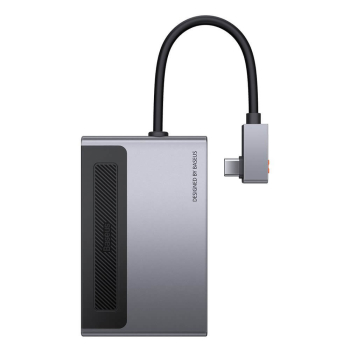 DOCKING Station Baseus Magic Multifunctional, conectare PC USB Type-C, USB 3.0 x 1, 3.5mm jack|card reader MicroSD/SD, USB Type C x 1 PD 100W 5V / 9V / 14.5V / 20V 5A (Max.), HDMI x 1/4K/60Hz, LED, gr 