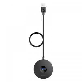 HUB extern Baseus Round Box, porturi USB: USB 3.0 x 1 + USB 2.0 x 3, conectare prin USB 3.0, lungime 1 m, negru, CAHUB-U01 (timbru verde 0.8 lei) - 6953156289093 