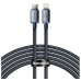 CABLU alimentare si date Baseus Crystal Shine, Fast Charging Data Cable pt. smartphone, Type-C la Lightning Iphone 20W, 2m, braided, negru CAJY000301 (timbru verde 0.18 lei) - 6932172602772 