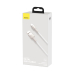CABLU alimentare si date Baseus Cafule Metal, Fast Charging Data Cable pt. smartphone, USB la USB Type-C 66W, 2m, alb CAKF000202 (timbru verde 0.18 lei) - 6953156209787 