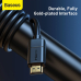 CABLU video Baseus HD Series, HDMI (T) la HDMI (T), rezolutie maxima 4K UHD (3840 x 2160) la 30 Hz, conectori auriti, 8m, negru CAKGQ-E01 (timbru verde 0.8 lei) - 6953156222557 