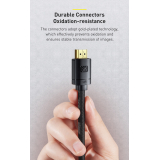 CABLU video Baseus High Definition, HDMI (T) la HDMI (T), versiunea 2.1, rezolutie maxima 8K UHD (7680 x 4320) la 60 Hz, conectori auriti, 3m, negru CAKGQ-L01 (timbru verde 0.18 lei) - 6953156204171 