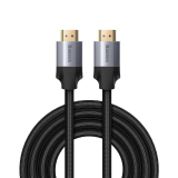 CABLU video Baseus Enjoyment, HDMI (T) la HDMI (T), rezolutie maxima 4K UHD (3840 x 2160) la 60 Hz, conectori auriti, braided, 3m, gri CAKSX-D0G (timbru verde 0.8 lei) - 6953156297784 