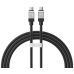 CABLU alimentare si date Baseus, Fast Charging Data Cable pt. smartphone, USB Type-C (T) la USB Type-C (T), E-marker, 100W, 1m, negru, CAKW000201 (include TV 0.18lei) - 6932172626648 