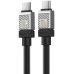 CABLU alimentare si date Baseus, Fast Charging Data Cable pt. smartphone, USB Type-C (T) la USB Type-C (T), E-marker, 100W, 1m, negru, CAKW000201 (include TV 0.18lei) - 6932172626648 