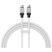 CABLU alimentare si date Baseus, Fast Charging Data Cable pt. smartphone, USB Type-C (T) la USB Type-C (T), E-marker, 100W, 1m, alb, CAKW000202 (include TV 0.18lei) - 6932172626655 CABLU alimentare si date Baseus, Fast Charging Data Cable pt. smartphone, USB Type-C (T) la USB Type-C (T), E-marker, 100W, 1m, alb, CAKW000202 (include TV 0.18lei) - 6932172626655