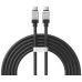 CABLU alimentare si date Baseus, Fast Charging Data Cable pt. smartphone, USB Type-C (T) la USB Type-C (T), E-marker, 100W, 2m, negru, CAKW000301 (include TV 0.18lei) - 6932172626686 
