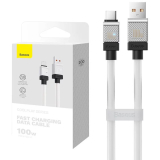 CABLU alimentare si date Baseus, Fast Charging Data Cable pt. smartphone, USB (T) la USB Type-C (T), 100W, 1m, alb, CAKW000602 (include TV 0.18lei) - 6932172626815 
