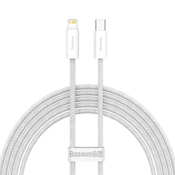 CABLU alimentare si date Baseus Dynamic, Fast Charging Data Cable pt. smartphone, USB Type-C la Lightning Iphone PD 20W, braided, 2m, alb CALD000102 (timbru verde 0.18 lei) - 6932172601935 