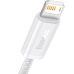 CABLU alimentare si date Baseus Dynamic Series, Fast Charging Data Cable pt. smartphone, USB la Lightning Iphone 2.4A, 1m, braided, alb CALD000402 (timbru verde 0.18 lei) - 6932172602024 