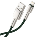 CABLU alimentare si date Baseus Cafule Metal, Fast Charging Data Cable pt. smartphone, USB la Lightning Iphone 2.4A, braided, 1m, verde CALJK-A06 (timbru verde 0.08 lei) - 6953156202276 