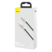 CABLU alimentare si date Baseus Cafule Metal, Fast Charging Data Cable pt. smartphone, USB la Lightning Iphone 2.4A, braided, 1m, verde CALJK-A06 (timbru verde 0.08 lei) - 6953156202276 