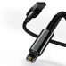 CABLU alimentare si date Baseus Tungsten Gold, Fast Charging Data Cable pt. smartphone, USB la Lightning Iphone 2.4A, braided, 1m, rezistent zgarieturi, negru CALWJ-01 (timbru verde 0.18 lei) - 6953 