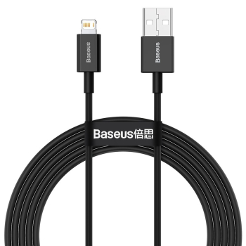 CABLU alimentare si date Baseus Superior, Fast Charging Data Cable pt. smartphone, USB la Lightning Iphone 2.4A, 2m, negru CALYS-C01 (timbru verde 0.08 lei) - 6953156205451 