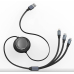 Cablu Baseus One-for-Three 1.1m negru CAMJ010001 Cablu Baseus One-for-Three 1.1m negru CAMJ010001
