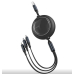 Cablu Baseus One-for-Three 1.1m negru CAMJ010001 Cablu Baseus One-for-Three 1.1m negru CAMJ010001