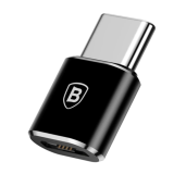 ADAPTOR Baseus Mini Micro, USB Type-C (T) to Micro USB (M), corp metalic, negru CAMOTG-01 (timbru verde 0.18 lei) - 6953156263529 