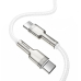 CABLU alimentare si date Baseus Cafule Metal, Fast Charging Data Cable pt. smartphone, USB Type-C la USB Type-C 100W, braided, 1m, alb CATJK-C02 (timbru verde 0.18 lei) - 6953156202337 
