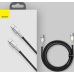CABLU alimentare si date Baseus Cafule Metal, Fast Charging Data Cable pt. smartphone, USB Type-C la USB Type-C 100W, braided, 2m, negru CATJK-D01 (timbru verde 0.18 lei) - 6953156202368 