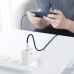 CABLU alimentare si date Baseus Cafule Metal, Fast Charging Data Cable pt. smartphone, USB Type-C la USB Type-C 100W, braided, 2m, negru CATJK-D01 (timbru verde 0.18 lei) - 6953156202368 