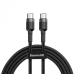 CABLU alimentare si date Baseus Cafule, Fast Charging Data Cable pt. smartphone, USB Type-C la USB Type-C 3A / 60W, 2m, gri + negru CATKLF-HG1 (timbru verde 0.08 lei) - 6953156285231 