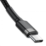 CABLU alimentare si date Baseus Cafule, Fast Charging Data Cable pt. smartphone, USB Type-C la USB Type-C 3A / 60W, 2m, gri + negru CATKLF-HG1 (timbru verde 0.08 lei) - 6953156285231 
