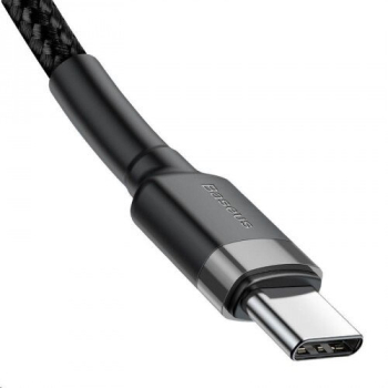 CABLU alimentare si date Baseus Cafule, Fast Charging Data Cable pt. smartphone, USB Type-C la USB Type-C 3A / 60W, 2m, gri + negru CATKLF-HG1 (timbru verde 0.08 lei) - 6953156285231 